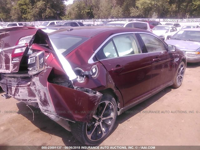 1FAHP2E86FG192247 - 2015 FORD TAURUS SEL MAROON photo 4