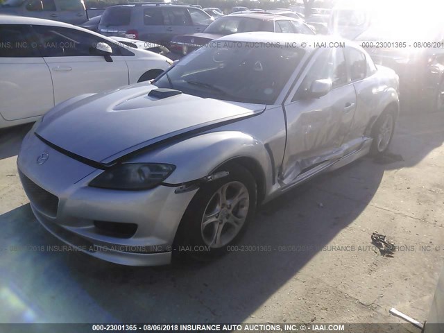 JM1FE173680214178 - 2008 MAZDA RX8 GRAY photo 2