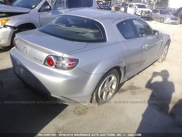 JM1FE173680214178 - 2008 MAZDA RX8 GRAY photo 4