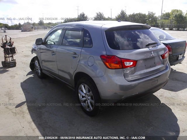 4A4AP3AU9FE041377 - 2015 MITSUBISHI OUTLANDER SPORT ES SILVER photo 3