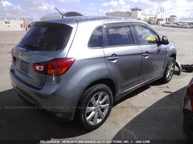 4A4AP3AU9FE041377 - 2015 MITSUBISHI OUTLANDER SPORT ES SILVER photo 4