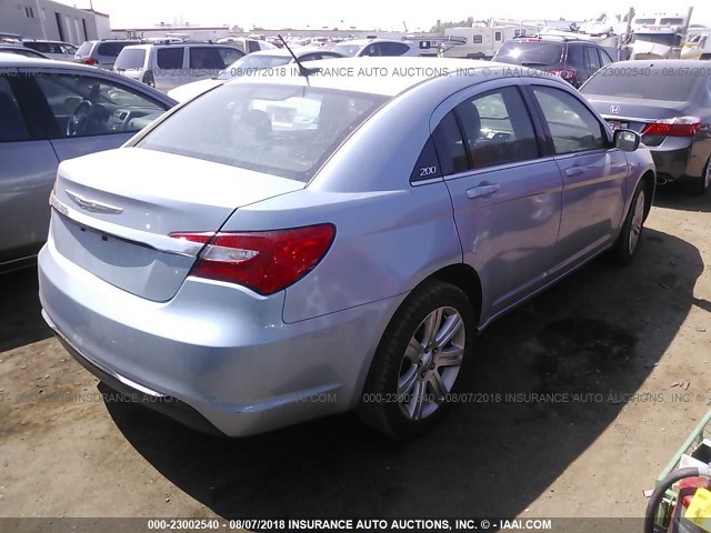 1C3CCBBB5DN743233 - 2013 CHRYSLER 200 TOURING BLUE photo 4