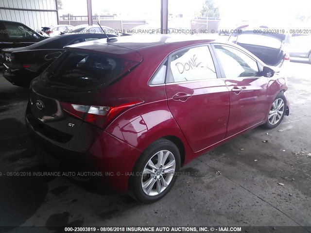 KMHD35LH7EU172061 - 2014 HYUNDAI ELANTRA GT RED photo 4