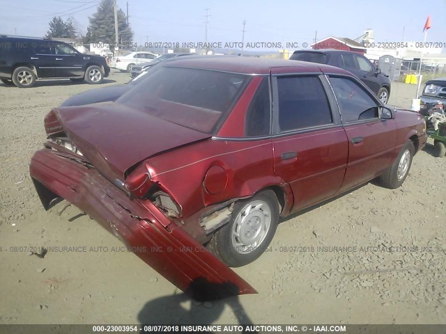 1FAPP36X6NK150003 - 1992 FORD TEMPO GL RED photo 4