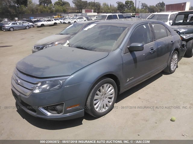 3FADP0L32CR439438 - 2012 FORD FUSION HYBRID TURQUOISE photo 2