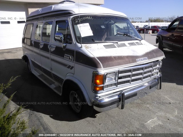 2B6HB21Y7LK764285 - 1990 DODGE RAM VAN B250 WHITE photo 1