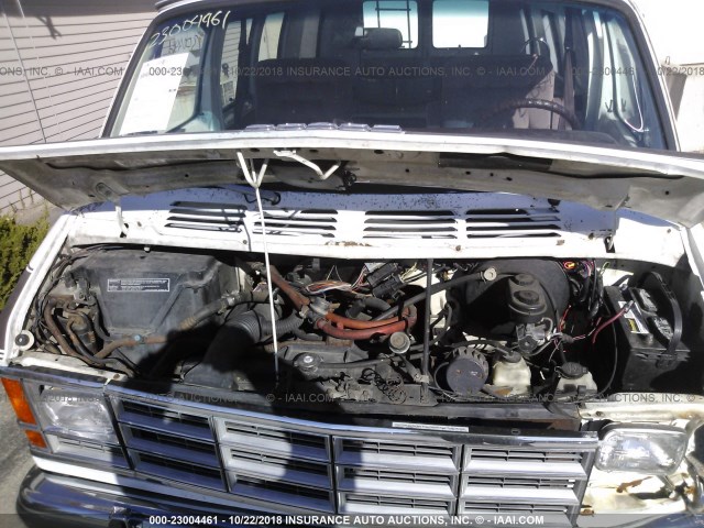 2B6HB21Y7LK764285 - 1990 DODGE RAM VAN B250 WHITE photo 10