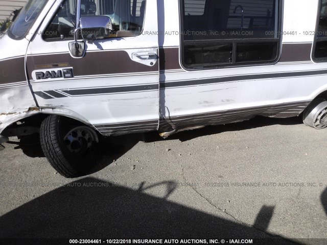 2B6HB21Y7LK764285 - 1990 DODGE RAM VAN B250 WHITE photo 6