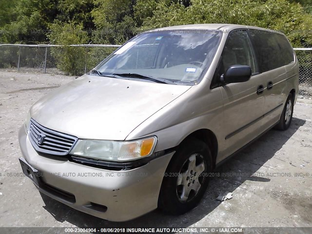 2HKRL1854YH562969 - 2000 HONDA ODYSSEY LX GOLD photo 2