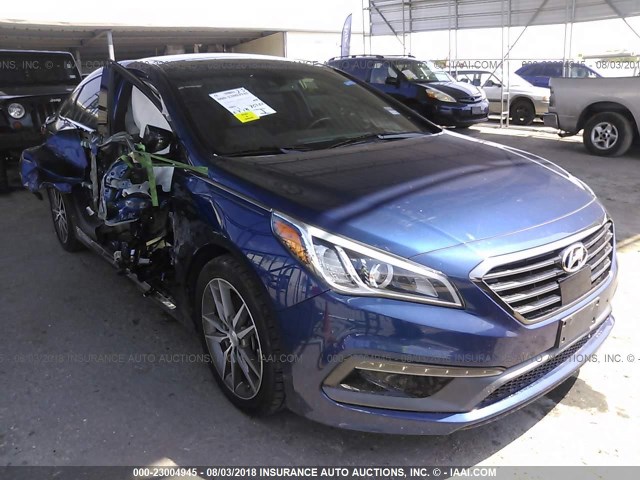 5NPE34AB4FH061304 - 2015 HYUNDAI SONATA SPORT/LIMITED BLUE photo 1