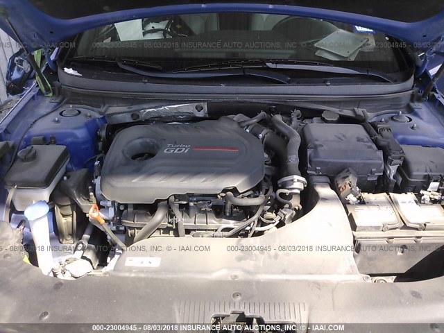 5NPE34AB4FH061304 - 2015 HYUNDAI SONATA SPORT/LIMITED BLUE photo 10