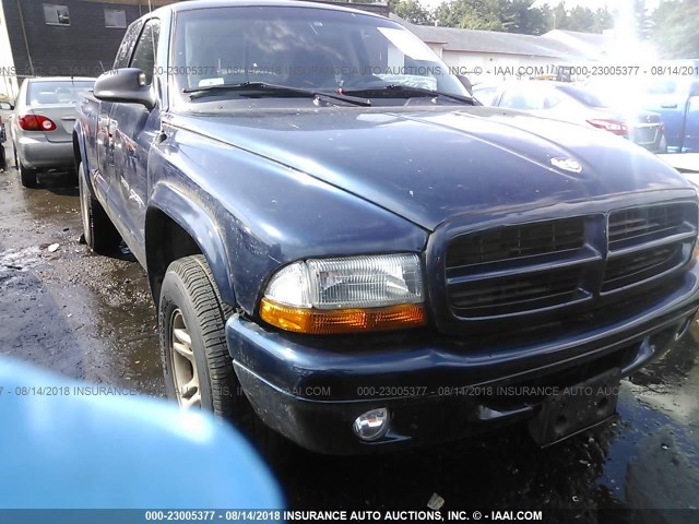 1B7GG22X11S347083 - 2001 DODGE DAKOTA BLACK photo 1