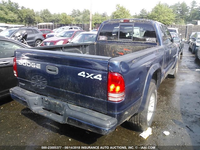 1B7GG22X11S347083 - 2001 DODGE DAKOTA BLACK photo 4