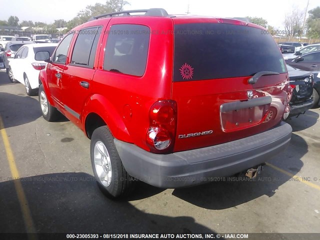 1D4HB38N55F570761 - 2005 DODGE DURANGO ST RED photo 3