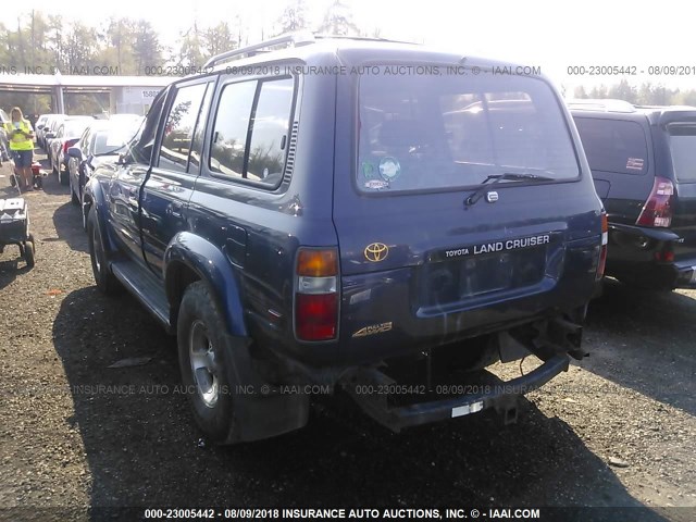 JT3HJ85J0T0149890 - 1996 TOYOTA LAND CRUISER HJ85 BLUE photo 3