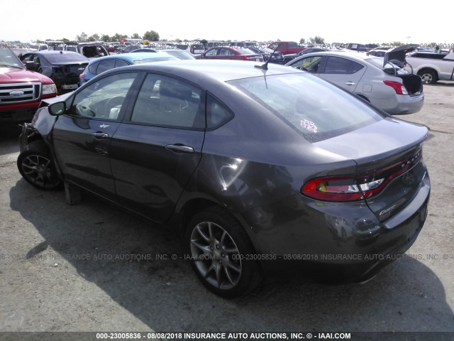 1C3CDFBB9FD141741 - 2015 DODGE DART SXT GRAY photo 3