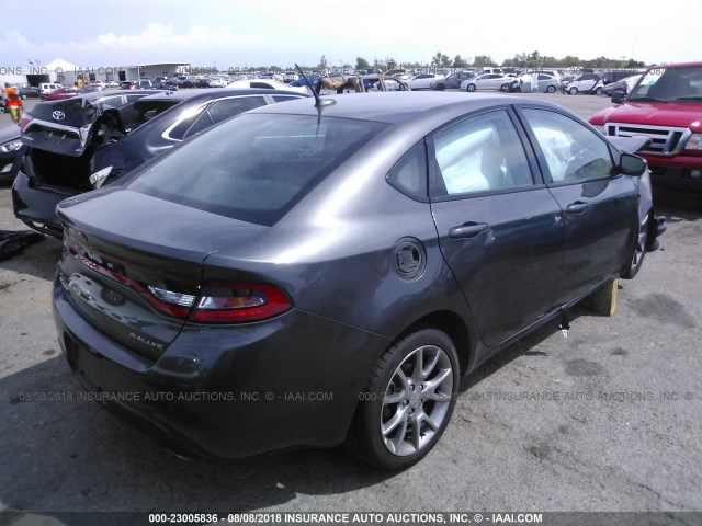 1C3CDFBB9FD141741 - 2015 DODGE DART SXT GRAY photo 4