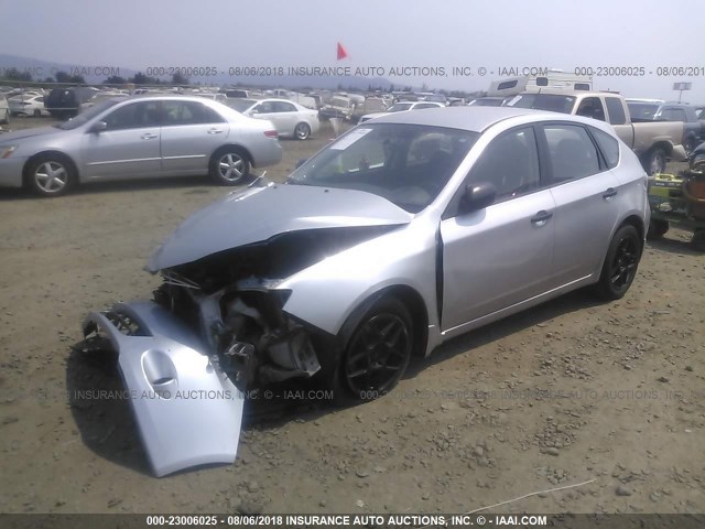 JF1GH61658H827542 - 2008 SUBARU IMPREZA 2.5I SILVER photo 2