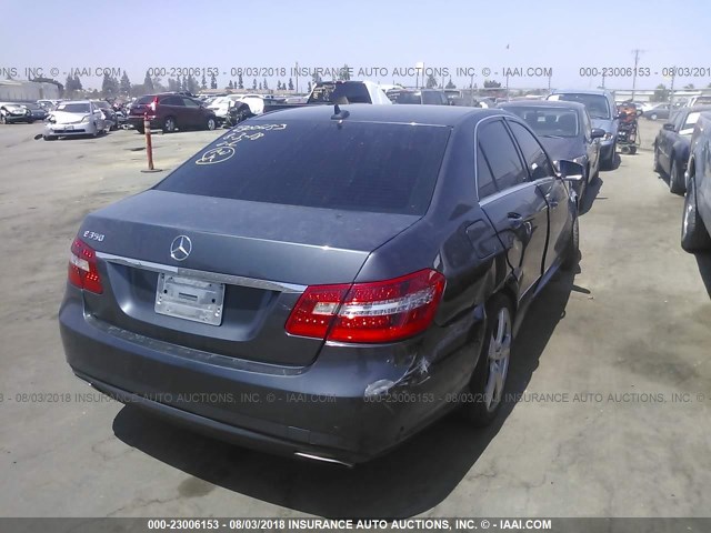 WDDHF5KBXCA611851 - 2012 MERCEDES-BENZ E 350 BLACK photo 4