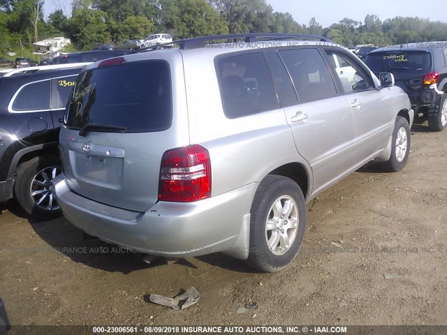 JTEHF21A120083022 - 2002 TOYOTA HIGHLANDER LIMITED SILVER photo 4