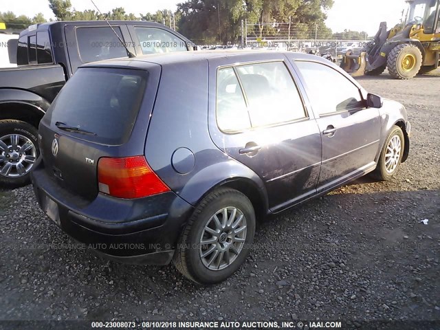 9BWGR61J244032340 - 2004 VOLKSWAGEN GOLF GLS TDI BLUE photo 4