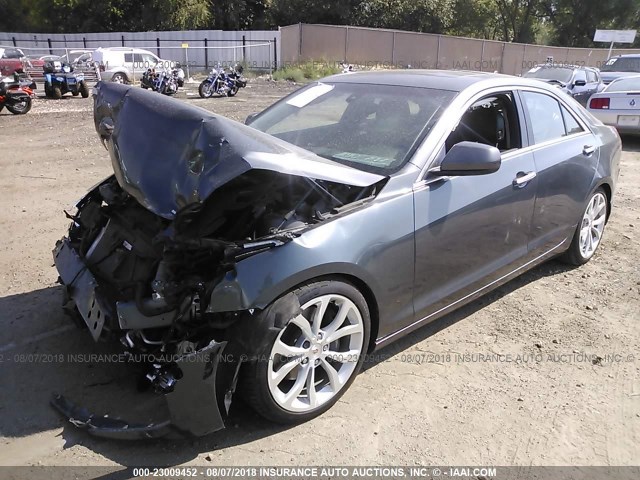 1G6AA5RX6D0148645 - 2013 CADILLAC ATS GRAY photo 2