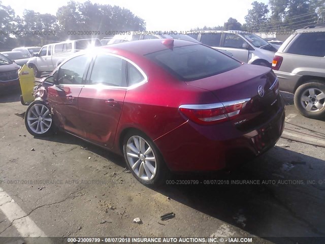 1G4PR5SK6F4127879 - 2015 BUICK VERANO CONVENIENCE RED photo 3