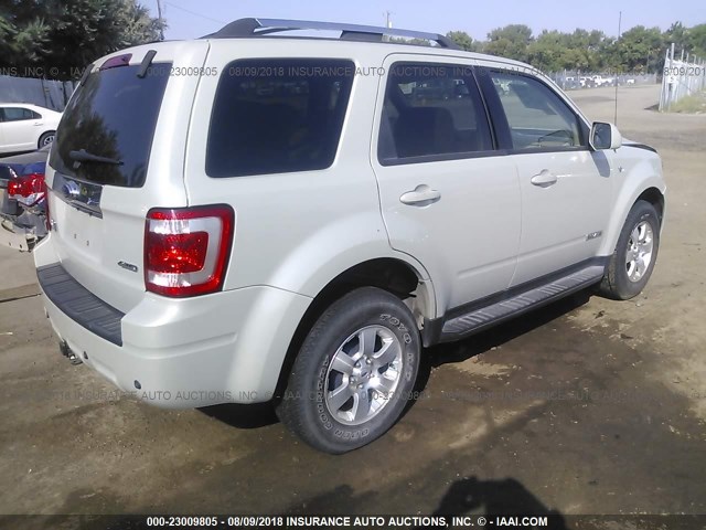 1FMCU94118KD85167 - 2008 FORD ESCAPE LIMITED TAN photo 4