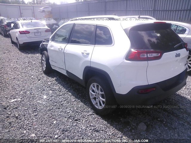 1C4PJLCS5EW103543 - 2014 JEEP CHEROKEE LATITUDE WHITE photo 3