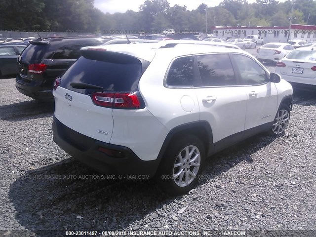 1C4PJLCS5EW103543 - 2014 JEEP CHEROKEE LATITUDE WHITE photo 4