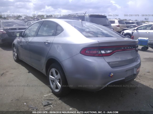 1C3CDFBB1GD766085 - 2016 DODGE DART SXT SILVER photo 3