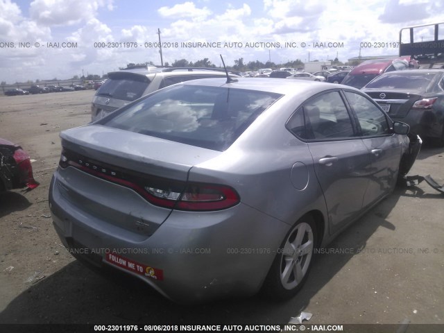 1C3CDFBB1GD766085 - 2016 DODGE DART SXT SILVER photo 4