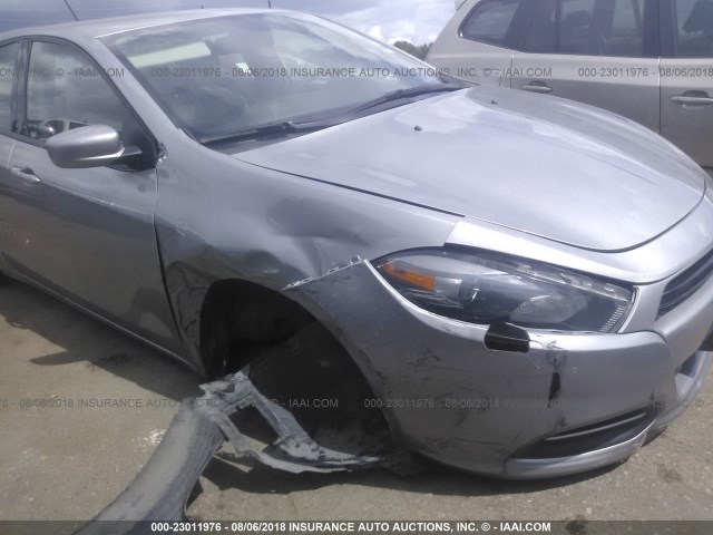 1C3CDFBB1GD766085 - 2016 DODGE DART SXT SILVER photo 6