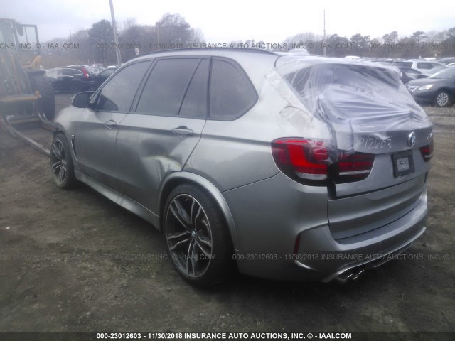 5YMKT6C57J0Y83825 - 2018 BMW X5 M GRAY photo 3