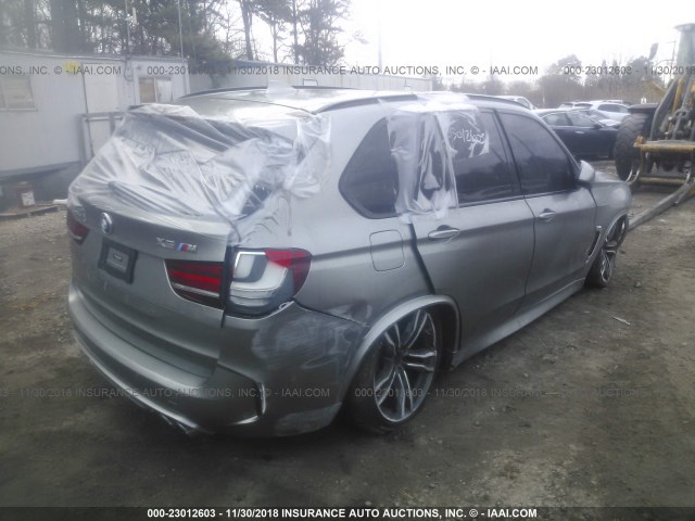 5YMKT6C57J0Y83825 - 2018 BMW X5 M GRAY photo 4