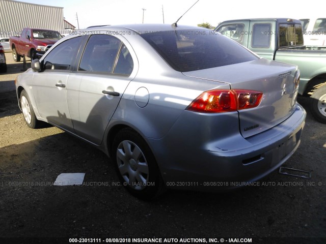 JA3AU16U08U036122 - 2008 MITSUBISHI LANCER DE SILVER photo 3