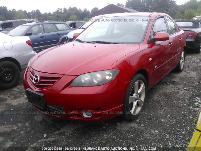 JM1BK123751236081 - 2005 MAZDA 3 S RED photo 2