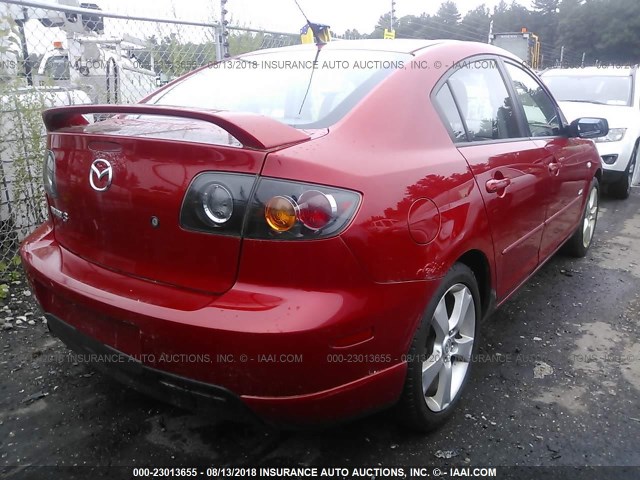 JM1BK123751236081 - 2005 MAZDA 3 S RED photo 4