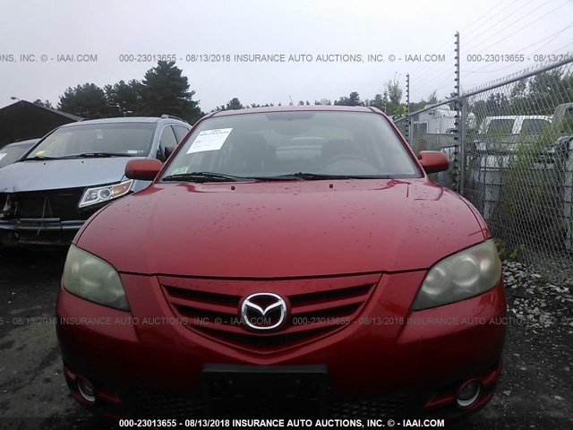 JM1BK123751236081 - 2005 MAZDA 3 S RED photo 6