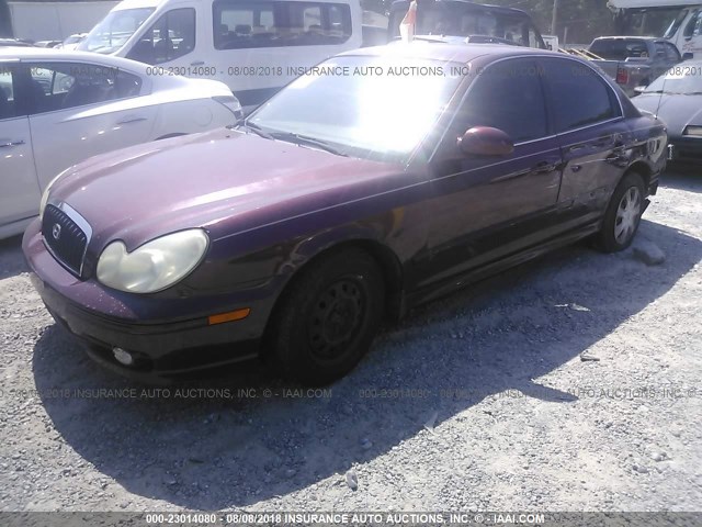 KMHWF25SX3A779173 - 2003 HYUNDAI SONATA GL MAROON photo 2