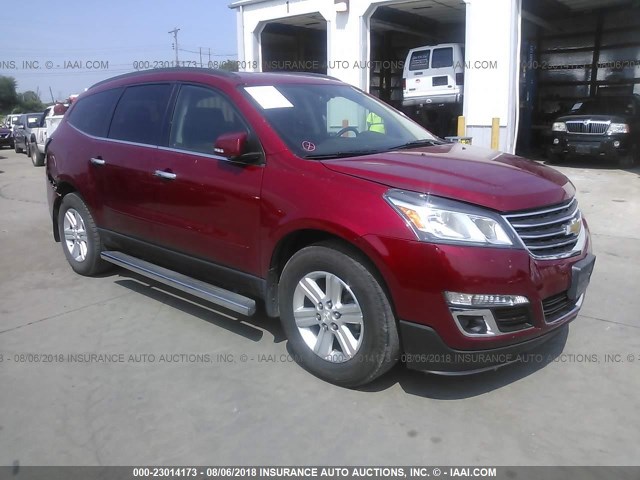 1GNKRHKD9EJ165194 - 2014 CHEVROLET TRAVERSE LT RED photo 1