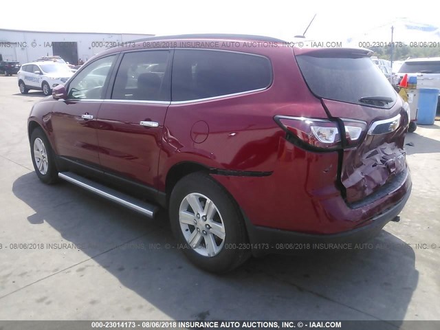 1GNKRHKD9EJ165194 - 2014 CHEVROLET TRAVERSE LT RED photo 3