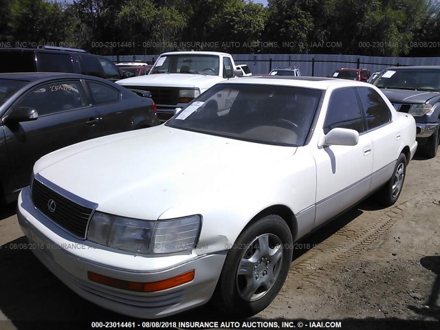 JT8UF11E1N0140855 - 1992 LEXUS LS 400 WHITE photo 2