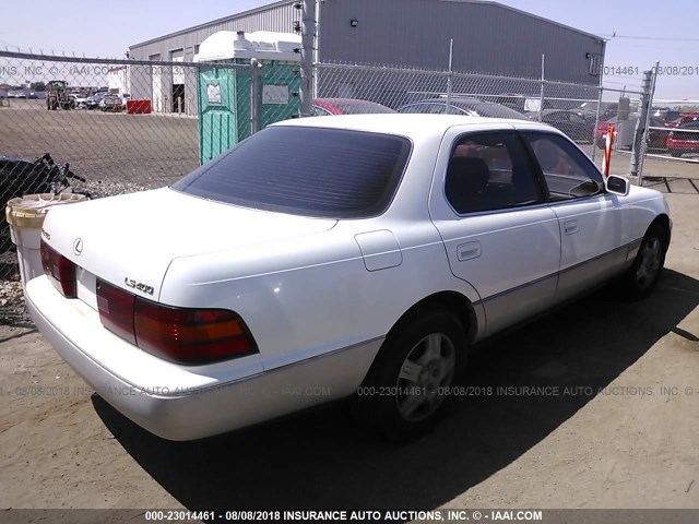 JT8UF11E1N0140855 - 1992 LEXUS LS 400 WHITE photo 4