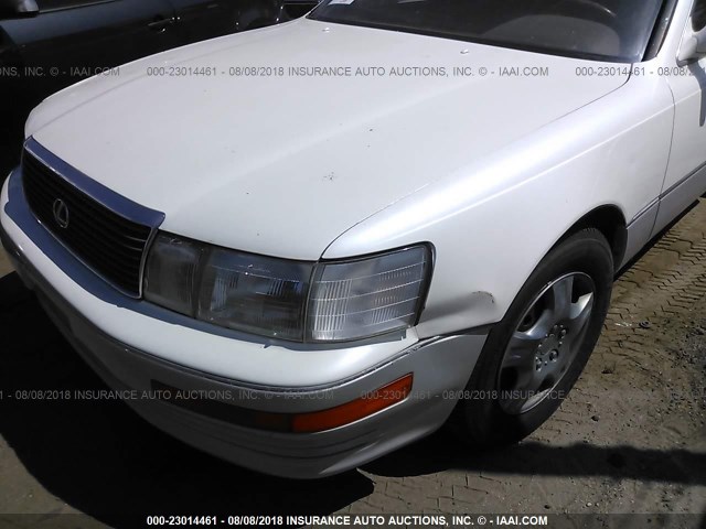 JT8UF11E1N0140855 - 1992 LEXUS LS 400 WHITE photo 6