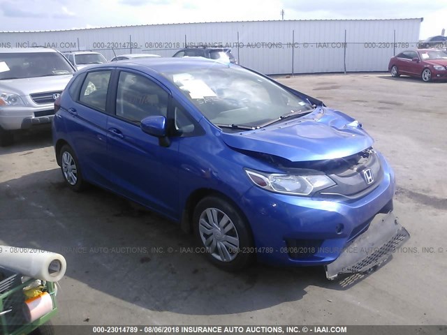 JHMGK5H58GX026352 - 2016 HONDA FIT LX BLUE photo 1