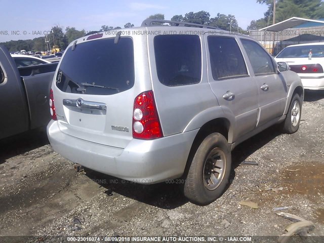 4F2CZ96135KM25702 - 2005 MAZDA TRIBUTE S SILVER photo 4