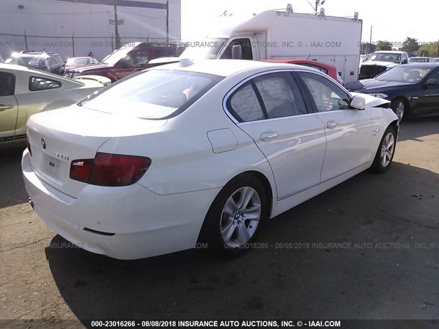 WBAXH5C52CDW10469 - 2012 BMW 528 XI WHITE photo 4