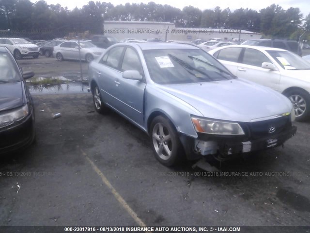 5NPEU46F16H147081 - 2006 HYUNDAI SONATA GLS/LX Light Blue photo 1