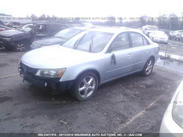 5NPEU46F16H147081 - 2006 HYUNDAI SONATA GLS/LX Light Blue photo 2